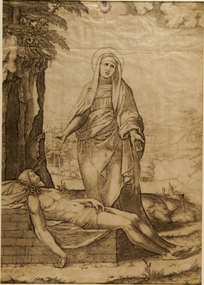 Raimondi Marcantonio - La Vergine piange Cristo morto